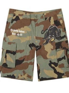 Ed Hardy Tattoos Cargo Camo Panther Shorts - EMHC8000-1 - Mens Size XL (N)